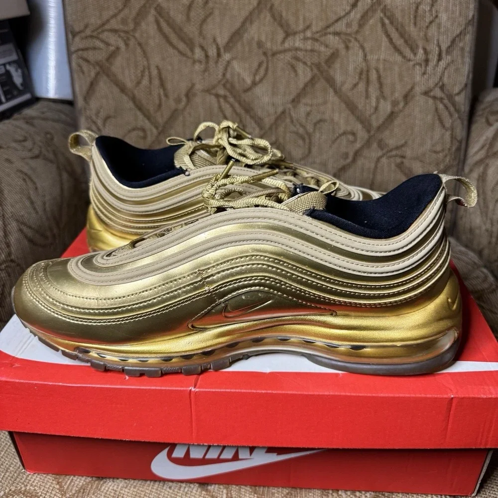 Nike Air‎ Max 97 Olympic Gold Size 11 Great Condition! Pre-owned No Box